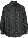 Palm Angels monogram-quilted shirt jacket