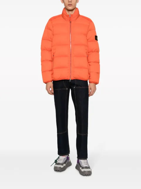 Stone Island Compass-appliqué quilted jacket