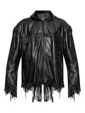 Balenciaga fringed leather jacket