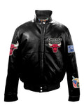 Jeff Hamilton Chicago Bulls leather puffer jacket