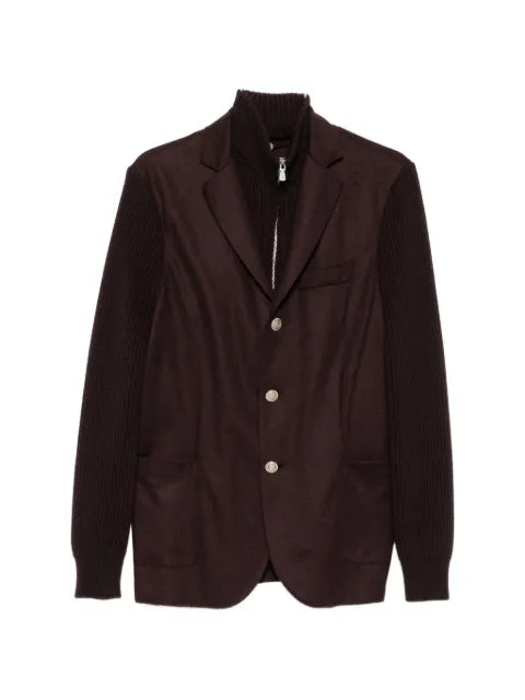 Eleventy ribbed-sleeves jacket