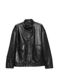 SERGIO MORETTI FIRENZE high-neck leather jacket