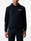 Ea7 Emporio Armani logo-tape hooded hoodie