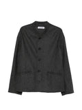 Jil Sander band-collar single-breasted jacket