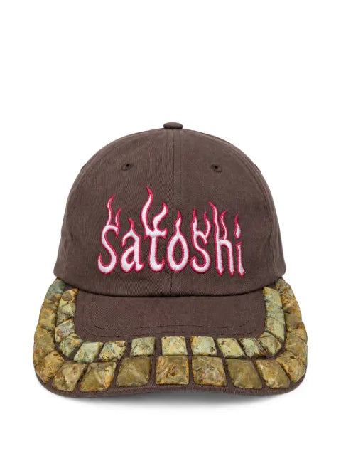 SATOSHI NAKAMOTO logo-embroidered baseball cap