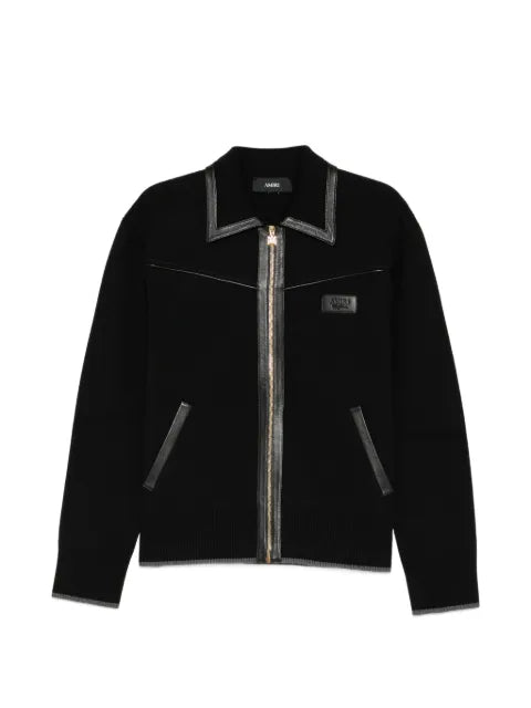 AMIRI leather trim zipped blouson