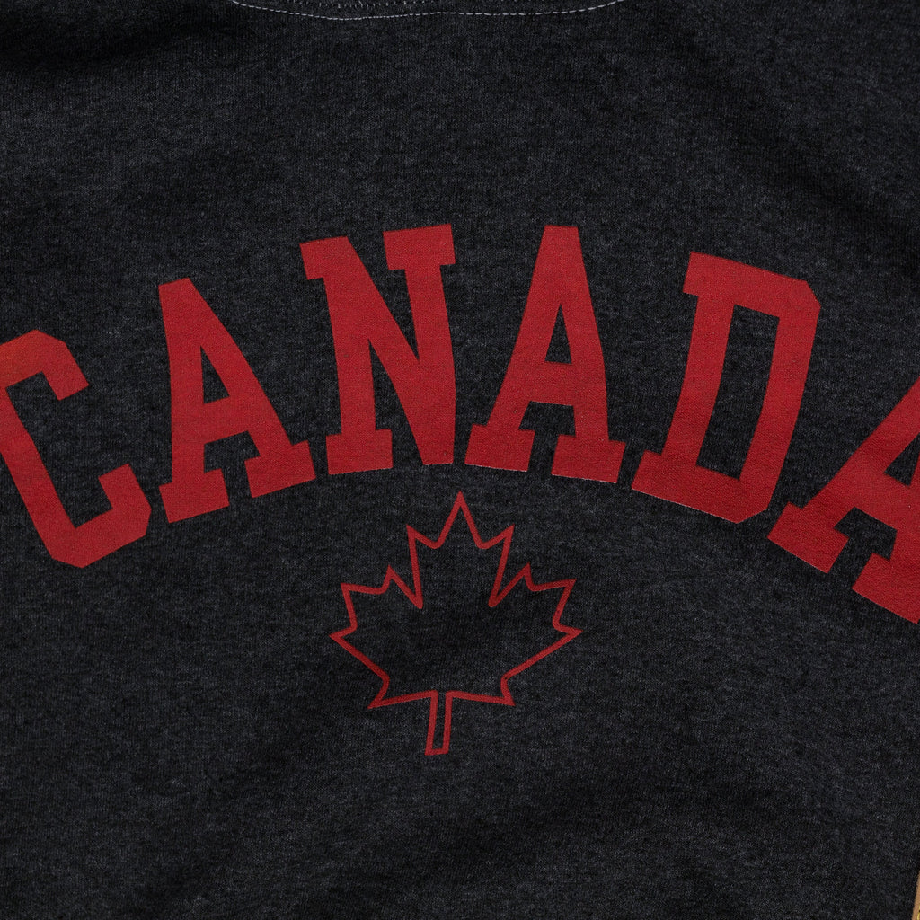 Grey Canada Feather Trim Hoodie