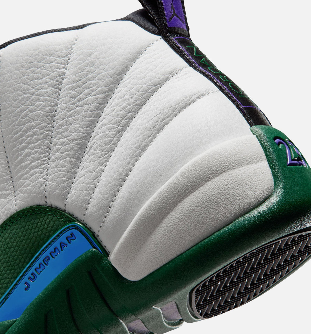 Air Jordan 12 Retro Idols Become Rivals Men's Sneakers - Summit White / Gorge Green / Fierce Purple