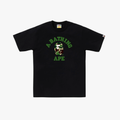 Bape Abc Camo College Tee Black/Green