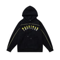 Trapstar Arch Logo Chain Detail Black Fleece Hoodie