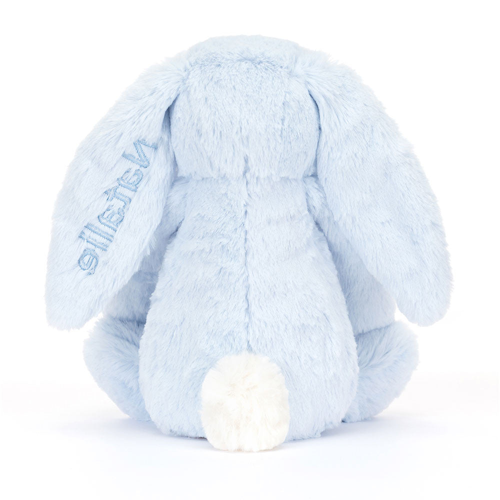Personalized Bashful Blue Bunny Medium