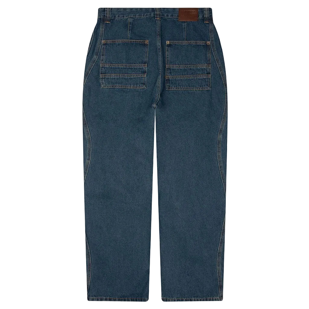 Criminal Damage Patched Washed Jean