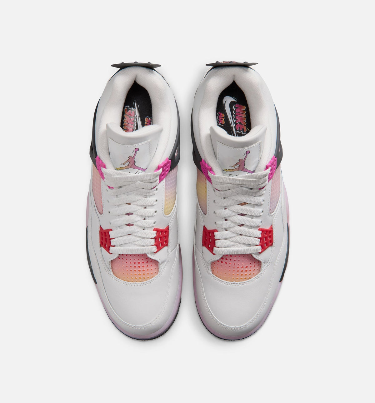 Air Jordan 4 Retro Comic Men's Lifestyle Shoes - Off-White, Fire Pink & Anthracite