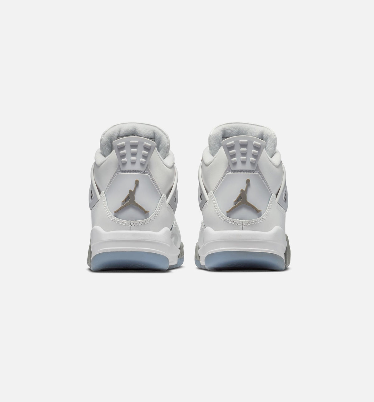 Air Jordan 4 Retro Grade School Lifestyle Shoe - Photon Dust/Blue Chill/Flat Pewter/White/Blue Tint