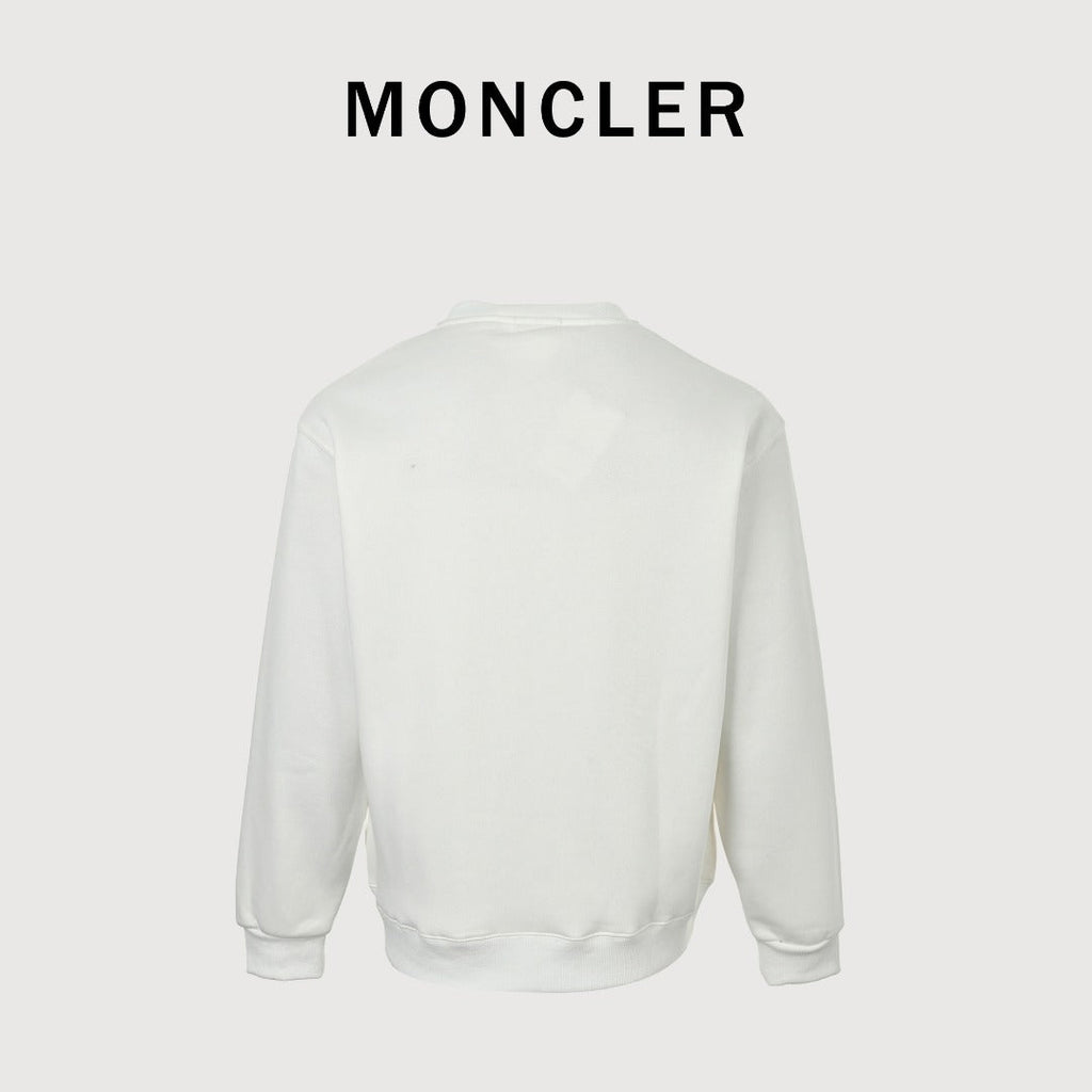 Moncler 25FW Triple Badge Crewneck Sweatshirt White